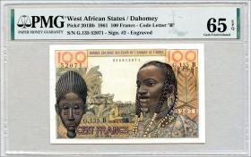 West-Afr.Staaten/West African States P.201Bb 100 Francs 1961 Benin (1) 