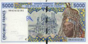 West-Afr.Staaten/West African States P.313Ch 5000 Francs 1998 (1) 