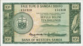 West Samoa P.13 10 Shillings (1963) (1) 