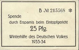 WHW 25 Pfg. Eintopfspende 1933-34 (1) 