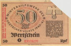 WHW-26 Winterhilfswerk 50 Reichspfennige 1940/42 (1) entwertet 