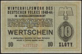 WHW Gutschein 10 Zloty 1943-44 Generalgovernement (2) 