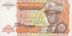 Zaire P.43a 500.000 Zaires 1992 (1) 
