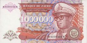 Zaire P.44a 1.000.000 Zaires 1992 (1) 