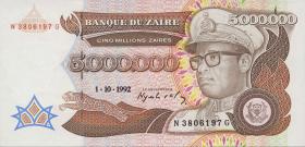 Zaire P.46a 5.000.000 Zaires 1992 (1) 