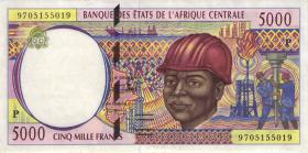 Zentral-Afrikanische-Staaten / Central African States P.604Pc 5000 Francs 1997 (2) 