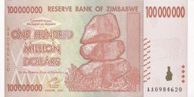 Zimbabwe P.080 100.000.0000 Dollars 2008 (1) 