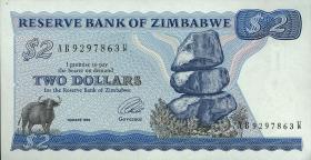 Zimbabwe P.01d 2 Dollars 1994 (1) 