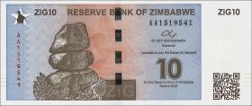 Zimbabwe P.110 10 ZiG (Zimbabwe Gold) 2024 (1) 