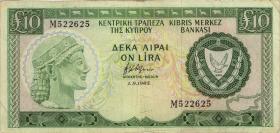 Zypern / Cyprus P.48b 10 Pounds 1983 (3-) 