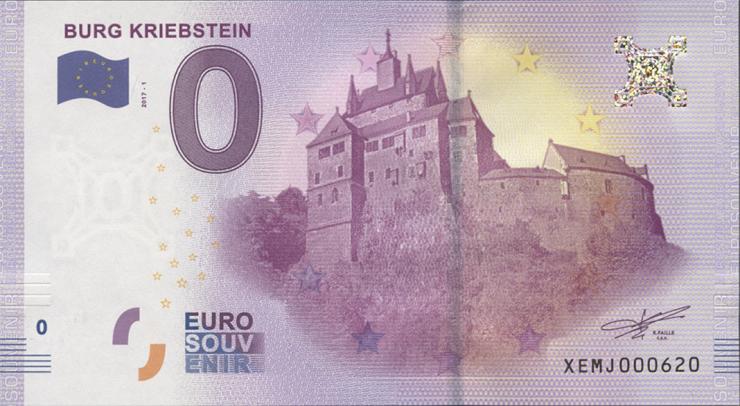 0 Euro Souvenir Schein Burg Kriebstein (1) 