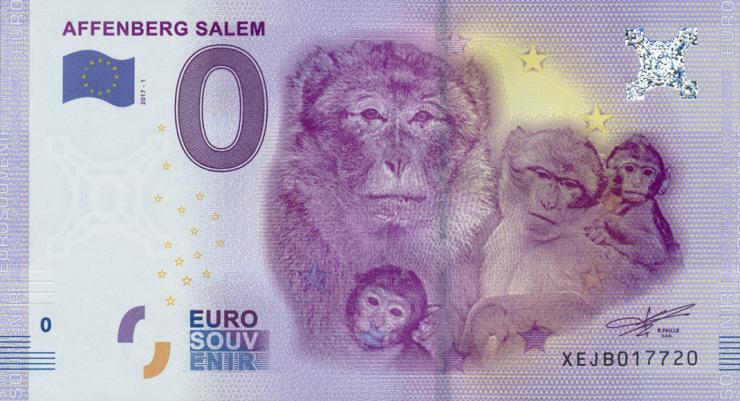 0 Euro Souvenir Schein Affenberg Salem II (1) 