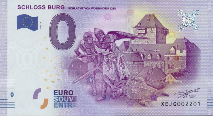 0 Euro Souvenir Schein Schloss Burg II (1) 