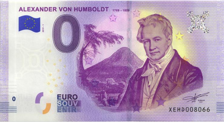 0 Euro Souvenir Schein Alexander von Humboldt (1) 
