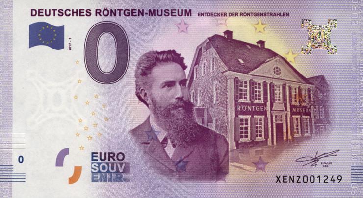 0 Euro Souvenir Schein Deutsches Röntgen Museum (1) 