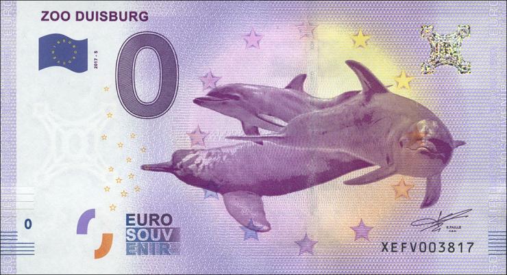 0 Euro Souvenir Schein Zoo Duisburg II (1) 