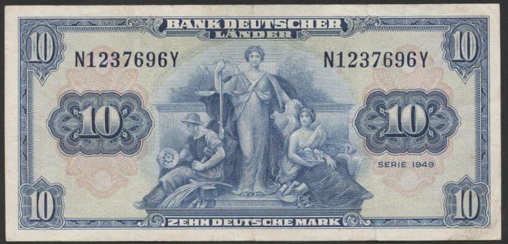 R.258 10 DM 1949 Bank Deutscher Länder (3+) 