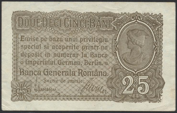 R.472a: Besetzung Rumänien 25 Bani 1917 (1) 