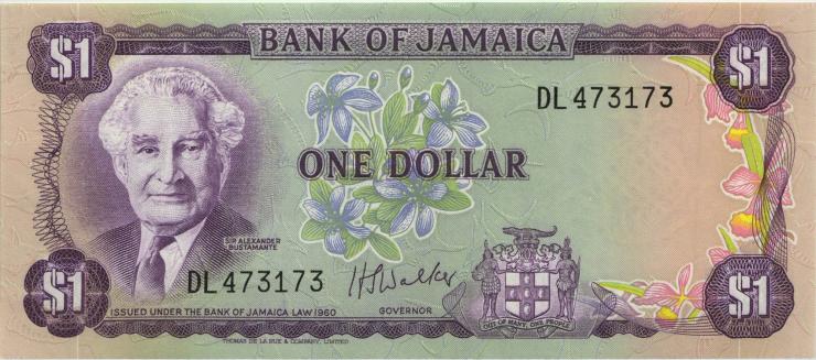 Jamaika / Jamaica P.059b 1 Dollar 1976 (1) 