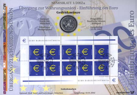 2002/1 Einführung des Euro - Numisblatt 