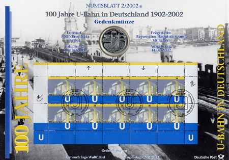 2002/2 100 J. U-Bahn Berlin - Numisblatt 