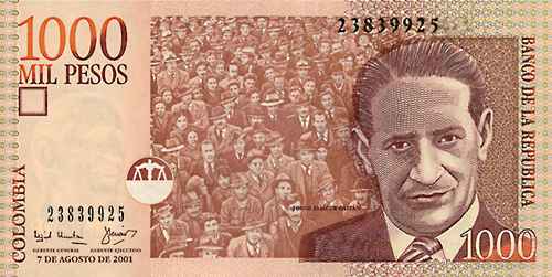 Kolumbien / Colombia P.450 1000 Pesos 2001 - 2005(1) 