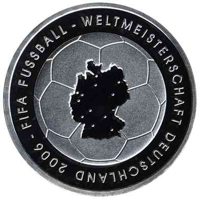 Deutschland 10 Euro 2003 Fußball-WM (Landkarte) PP 