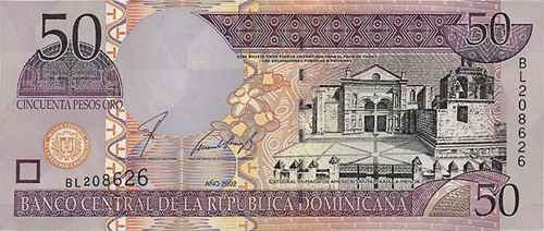 Dom. Republik/Dominican Republic P.170b 50 Pesos Oro 2002 