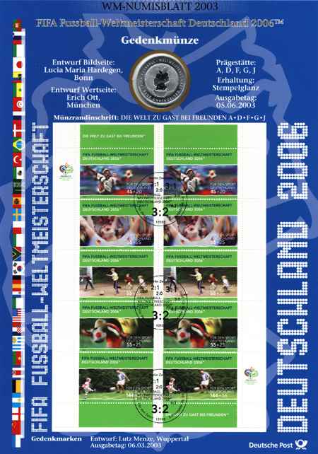 2003: Fußball-WM - Numisblatt 