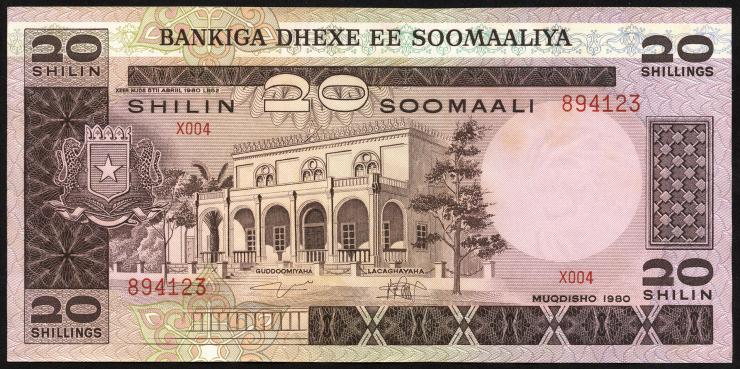 Somalia P.27 20 Shillings 1980 (1-) 
