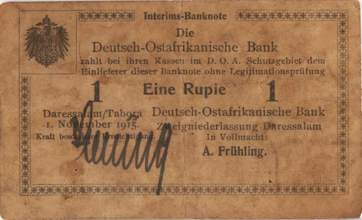 R.919a: Deutsch-Ostafrika 1 Rupie 1915 H (4) 