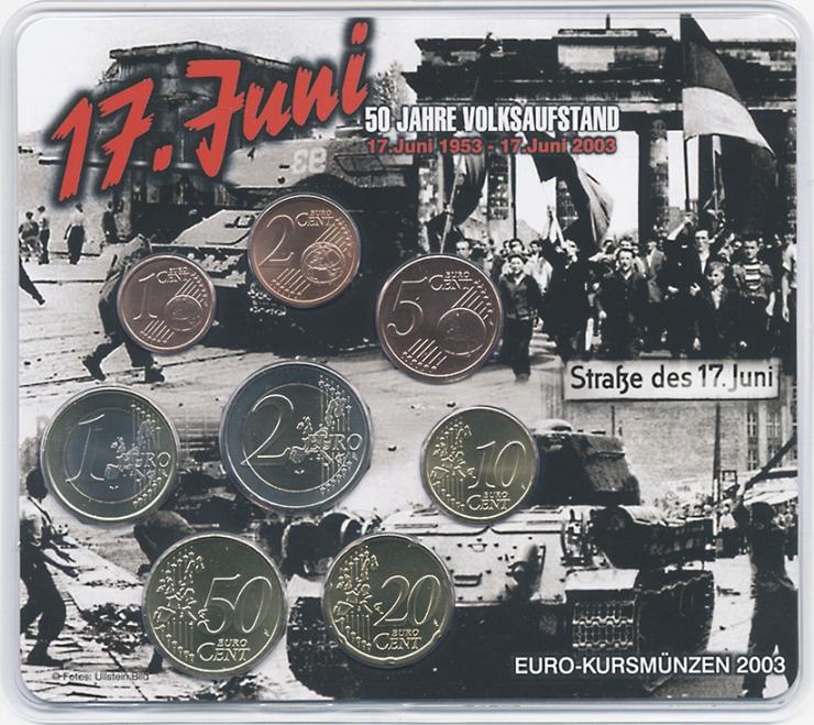 A-020 Euro-KMS 2003 A History Edition II: 50. Jahrestag des Volksaufstands vom 17. Juni 1953 