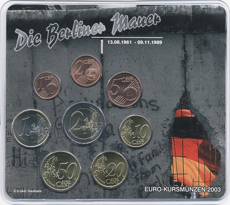 A-021 Euro-KMS 2003 A History Edition III: Bau und Fall der Berliner Mauer 