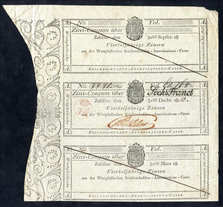 A-522 Westfalen 6 Francs 1819 F.W. (2) 