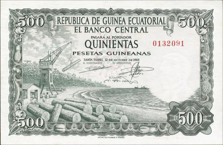Äquatorial-Guinea P.02 500 Pts.Guineanas 1969 (1) 