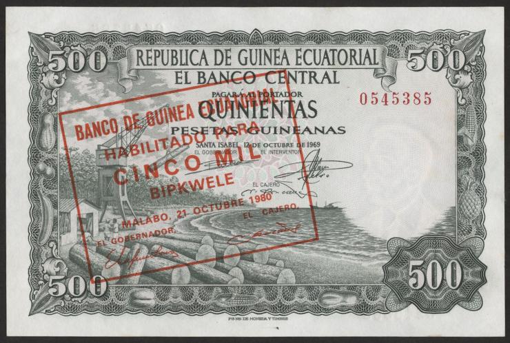 Äquatorial-Guinea P.19 5000 Bipkwele 1980 (1) 