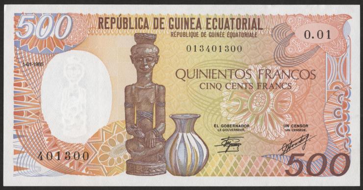 Äquatorial-Guinea P.20 500 Francs 1985 (1) 