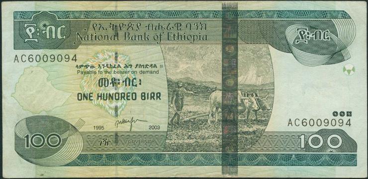 Äthiopien / Ethiopia P.52a 100 Birr 2003 (3) 
