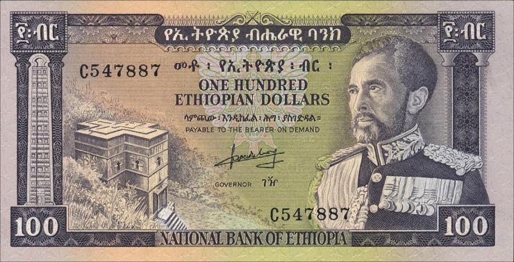 Äthiopien / Ethiopia P.29 100 Dollars (1966) (1/1-) 