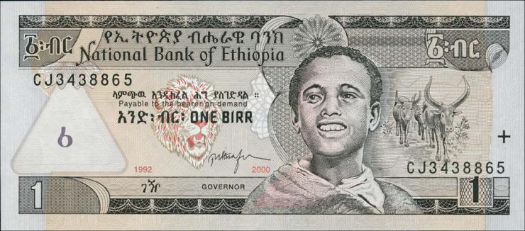 Äthiopien / Ethiopia P.46b 1 Birr 2000 (1) 
