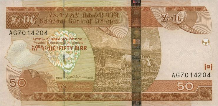 Äthiopien / Ethiopia P.51b 50 Birr 2004-2006 (1) 