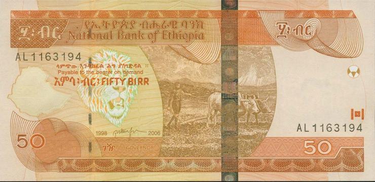 Äthiopien / Ethiopia P.51c 50 Birr 2006 (1) 
