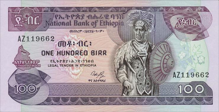 Äthiopien / Ethiopia P.40 100 Birr (1987) (1) 