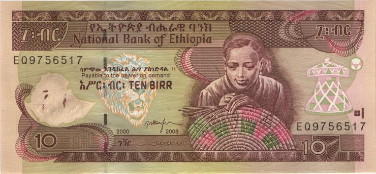 Äthiopien / Ethiopia P.48e 10 Birr 2008 (1) 