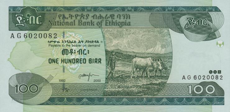 Äthiopien / Ethiopia P.50b 100 Birr 2000 (1) 