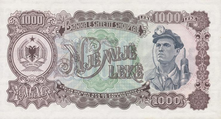 Albanien / Albania P.32a 1000 Leke 1957 (1) 