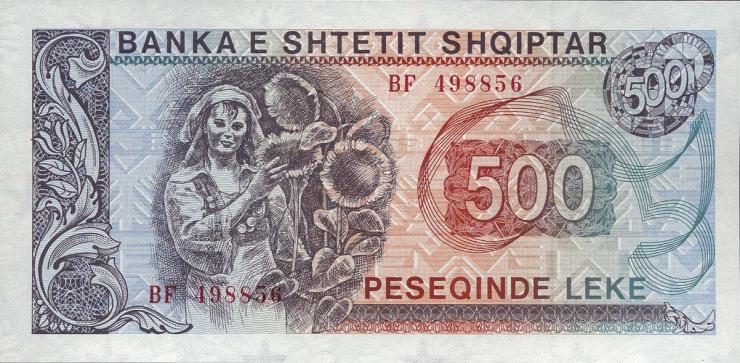 Albanien / Albania P.48a 500 Leke 1991 (1) 