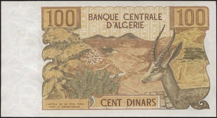 Algerien / Algeria P.128b 100 Dinars 1970 (1) 