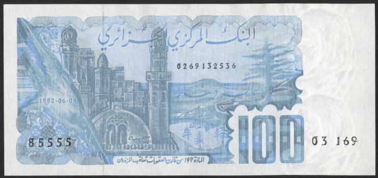 Algerien / Algeria P.134 100 Dinars 1982 (1) 