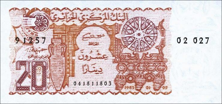 Algerien / Algeria P.133 20 Dinars 1983 (1) 